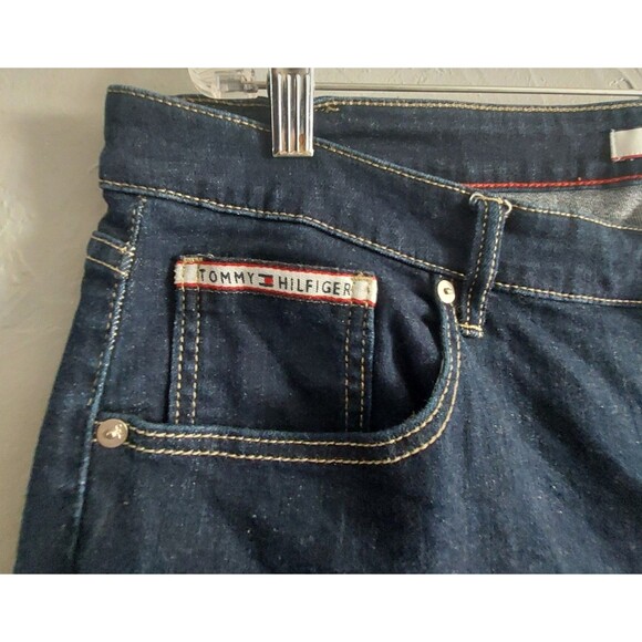 Tommy Hilfiger Jeans Womens 6 Blue Tribeca Skinny Dark Wash Cuffed Denim Pants - Picture 4 of 8